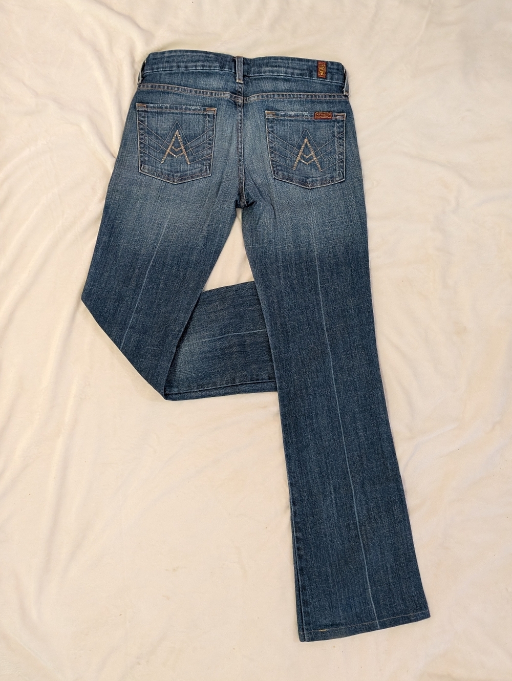 7 For All Mankind Bootleg Jeans with Rhinestone  Size 27
